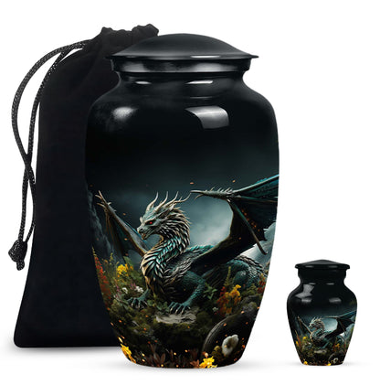 Wood Beach Cremation Urn for Human Ashes - 10-inch, 200 cu in - Yatskia