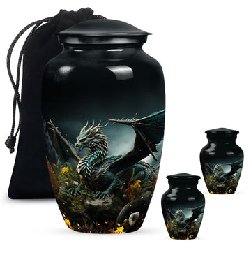 Large Urn With 2 Keepsake Urn