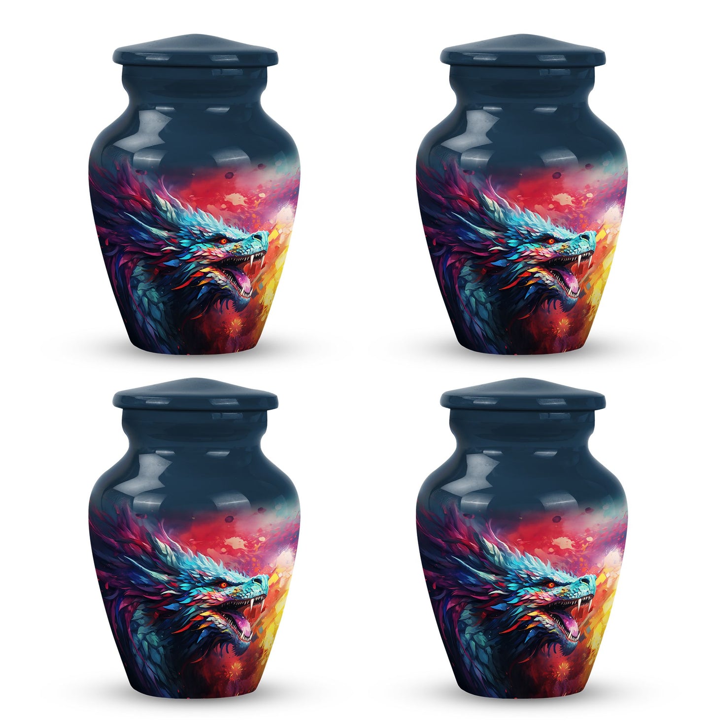 Colorful Dragon Urn - Dragon Urns Funeral Large Cremation Urns For Ashes