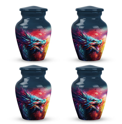 Colorful Dragon Urn - Dragon Urns Funeral Large Cremation Urns For Ashes