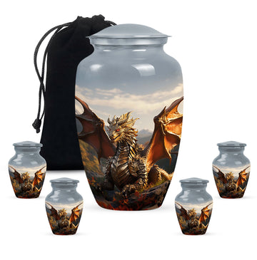 Large Urn With 4 Keepsake Urn