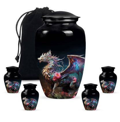 Colorful Dragon Urn For Sale - Dragon Urns Funeral Large Cremation Urns