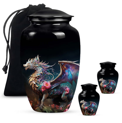 Colorful Dragon Urn For Sale - Dragon Urns Funeral Large Cremation Urns
