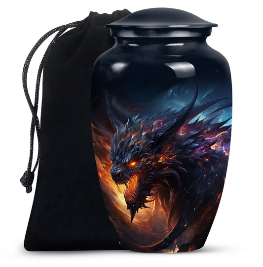 Cosmic Dragon's Roar Urn - Large & Small Cremation Urns For Ashes