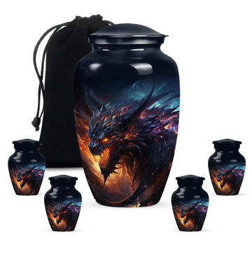 Large Urn With 4 Keepsake Urn