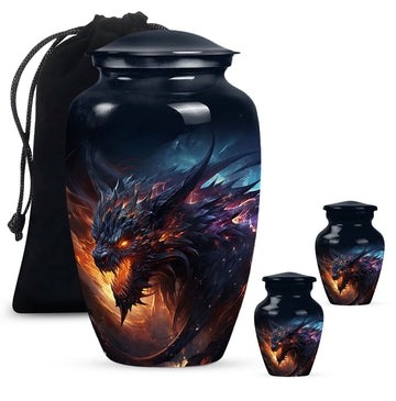 Large Urn With 2 Keepsake Urn