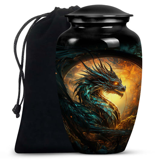 Dragon Fire Cremation Urn for Human Ashes - Burial Urns For Adult