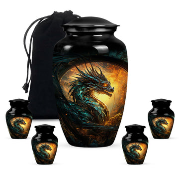 Large Urn With 4 Keepsake Urn