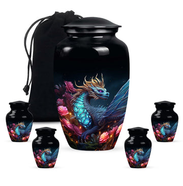 Large Urn With 4 Keepsake Urn