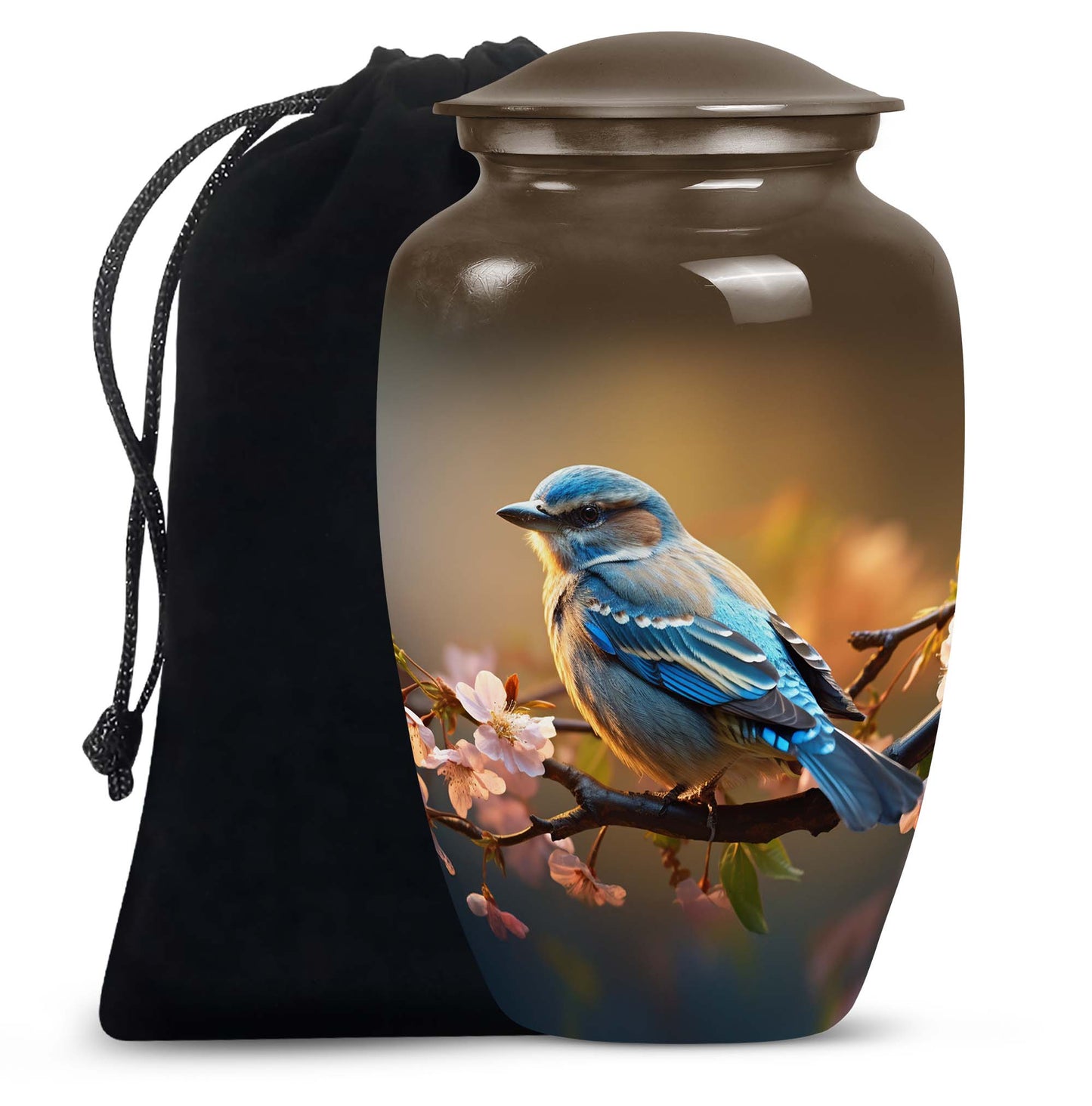Personalized Bird Cremation Urn for Human Ashes - 10-inch, 200 cu in - Yatskia