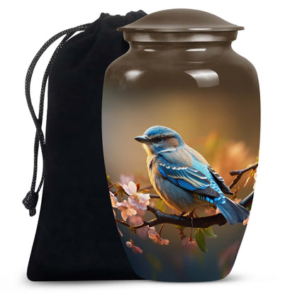 Personalized Bird Cremation Urn for Human Ashes - 10-inch, 200 cu in - Yatskia