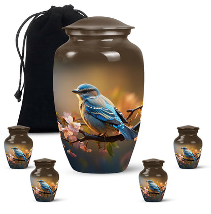 Personalized Bird Cremation Urn for Human Ashes - 10-inch, 200 cu in - Yatskia