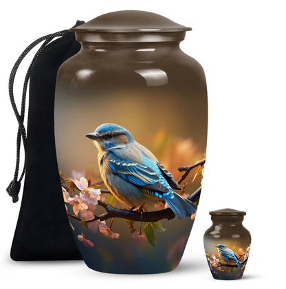 Personalized Bird Cremation Urn for Human Ashes - 10-inch, 200 cu in - Yatskia