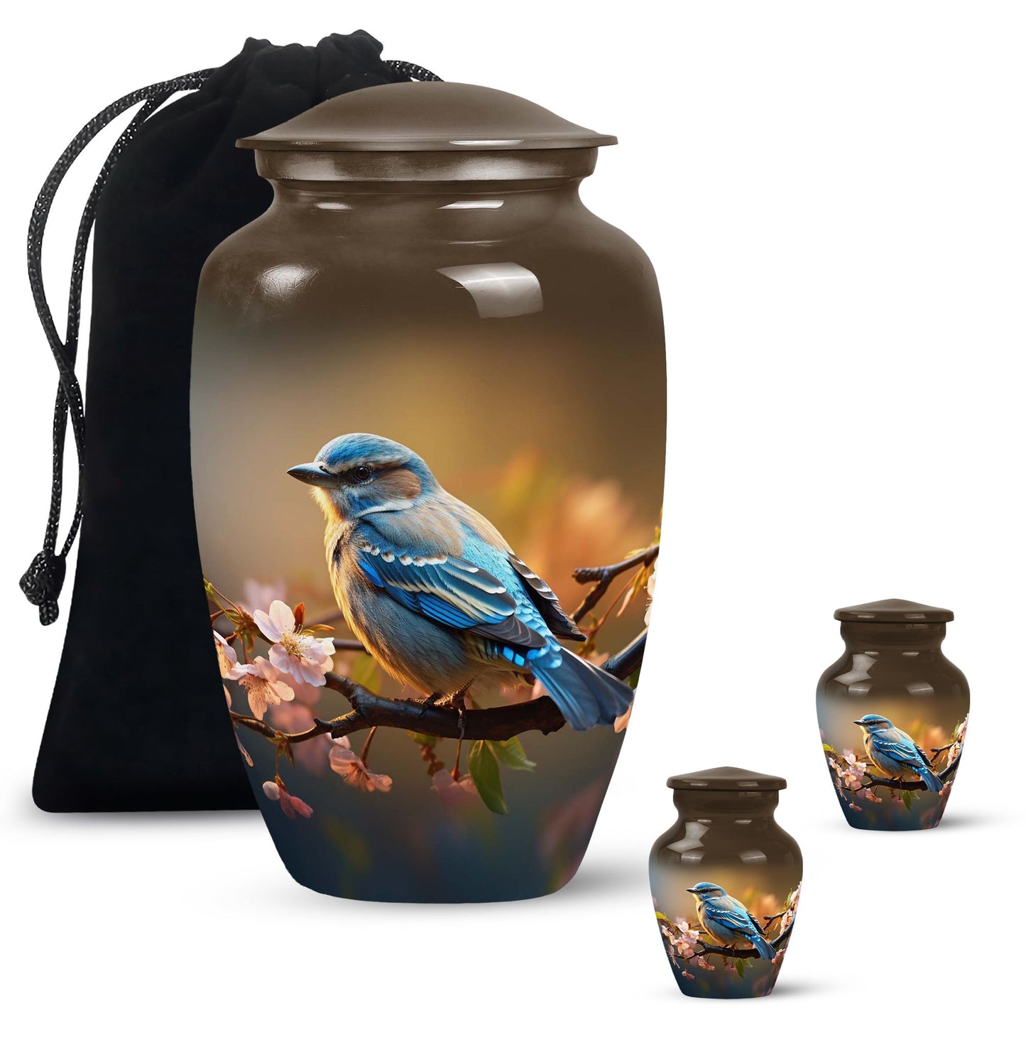 Personalized Bird Cremation Urn for Human Ashes - 10-inch, 200 cu in - Yatskia