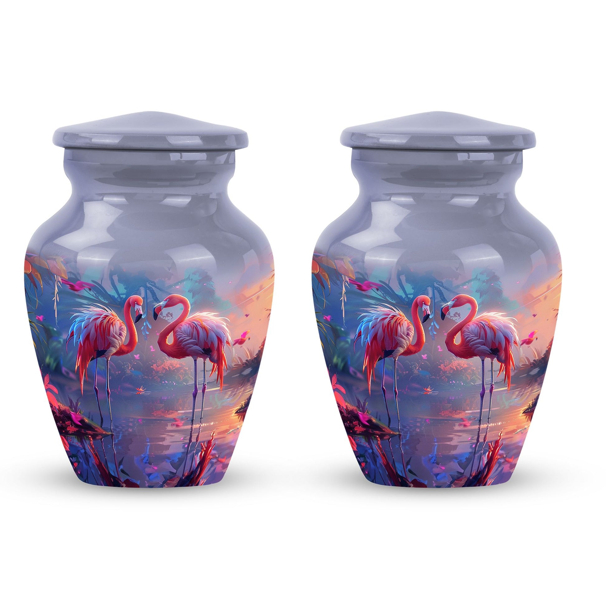 Flamingo Love Cremation Urn for Human Ashes - Cremation Urns For Adult