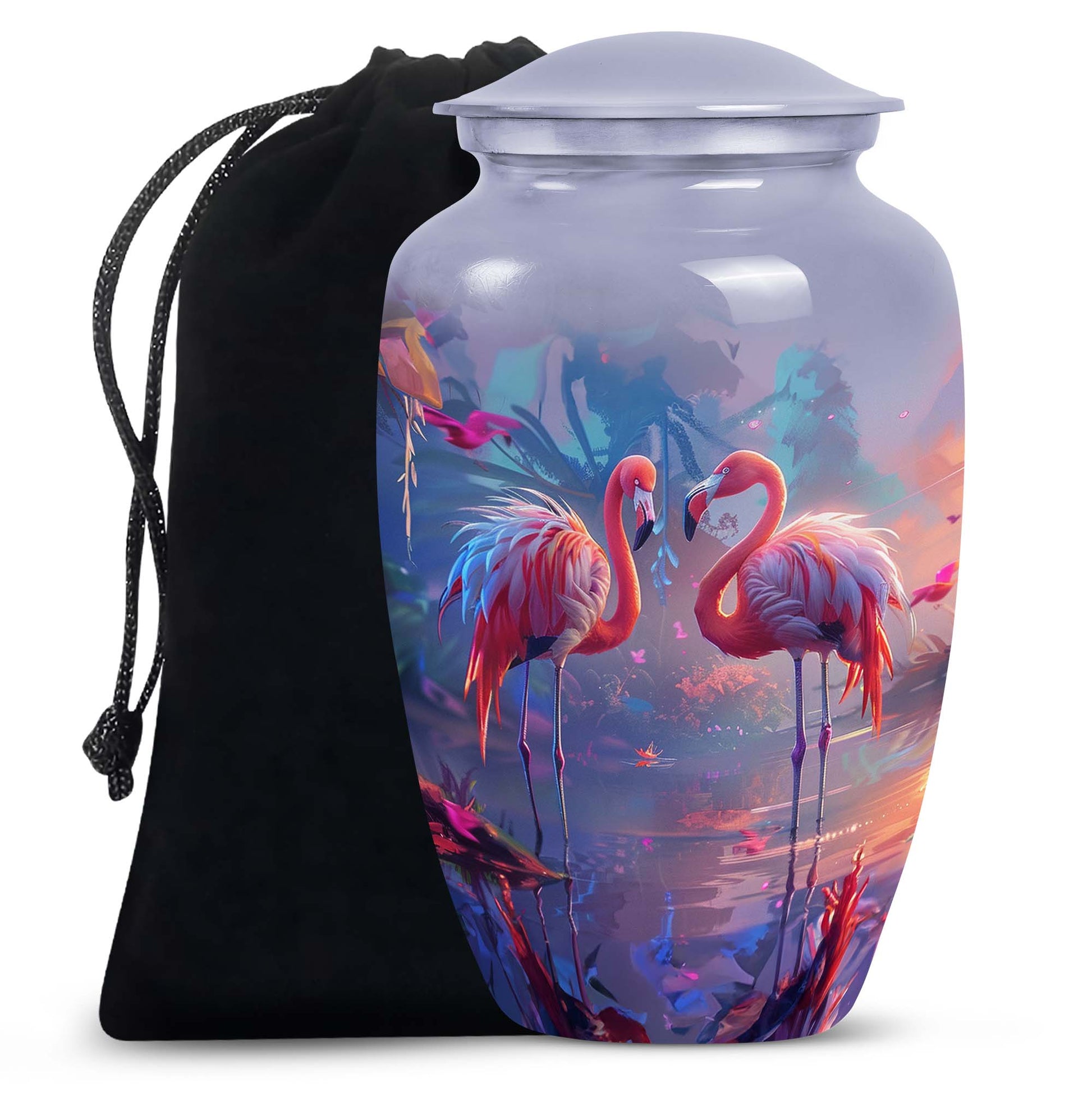 Flamingo Love Cremation Urn for Human Ashes - Cremation Urns For Adult