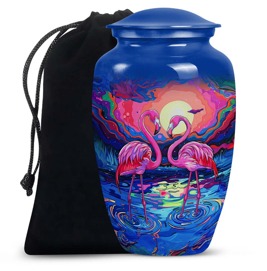 Vibrant Flamingo Fantasy - Bird Urns Funeral Large Cremation Urns