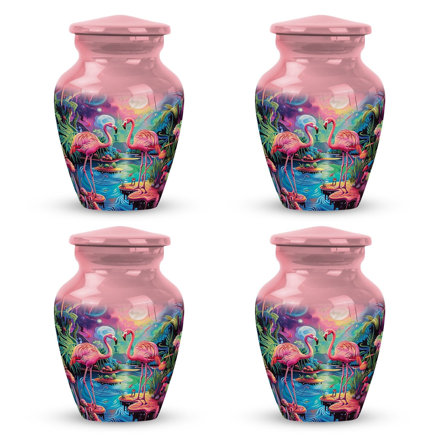 Pink Personalized Bird Cremation Urn for Adult - 10-inch, 200 cu in - Yatskia