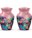 Pink Flamingo Cremation Urn for Human Ashes For Adult Mom and Dad