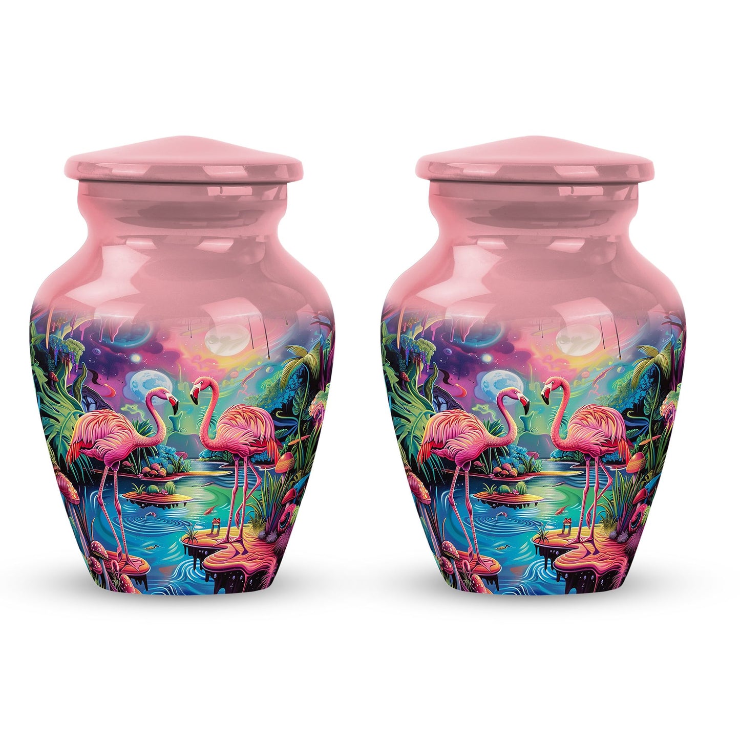 Pink Personalized Bird Cremation Urn for Adult - 10-inch, 200 cu in - Yatskia