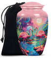 Pink Flamingo Cremation Urn for Human Ashes For Adult Mom and Dad