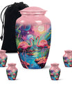 Pink Flamingo Cremation Urn for Human Ashes For Adult Mom and Dad
