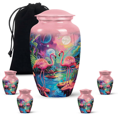 Pink Personalized Bird Cremation Urn for Adult - 10-inch, 200 cu in - Yatskia