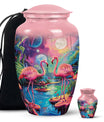 Pink Flamingo Cremation Urn for Human Ashes For Adult Mom and Dad
