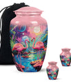 Pink Flamingo Cremation Urn for Human Ashes For Adult Mom and Dad