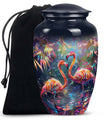 Vibrant Flamingo Pair Cremation Urn for Human Ashes - Funeral Urns For Adult