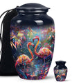 Vibrant Flamingo Pair Cremation Urn for Human Ashes - Funeral Urns For Adult