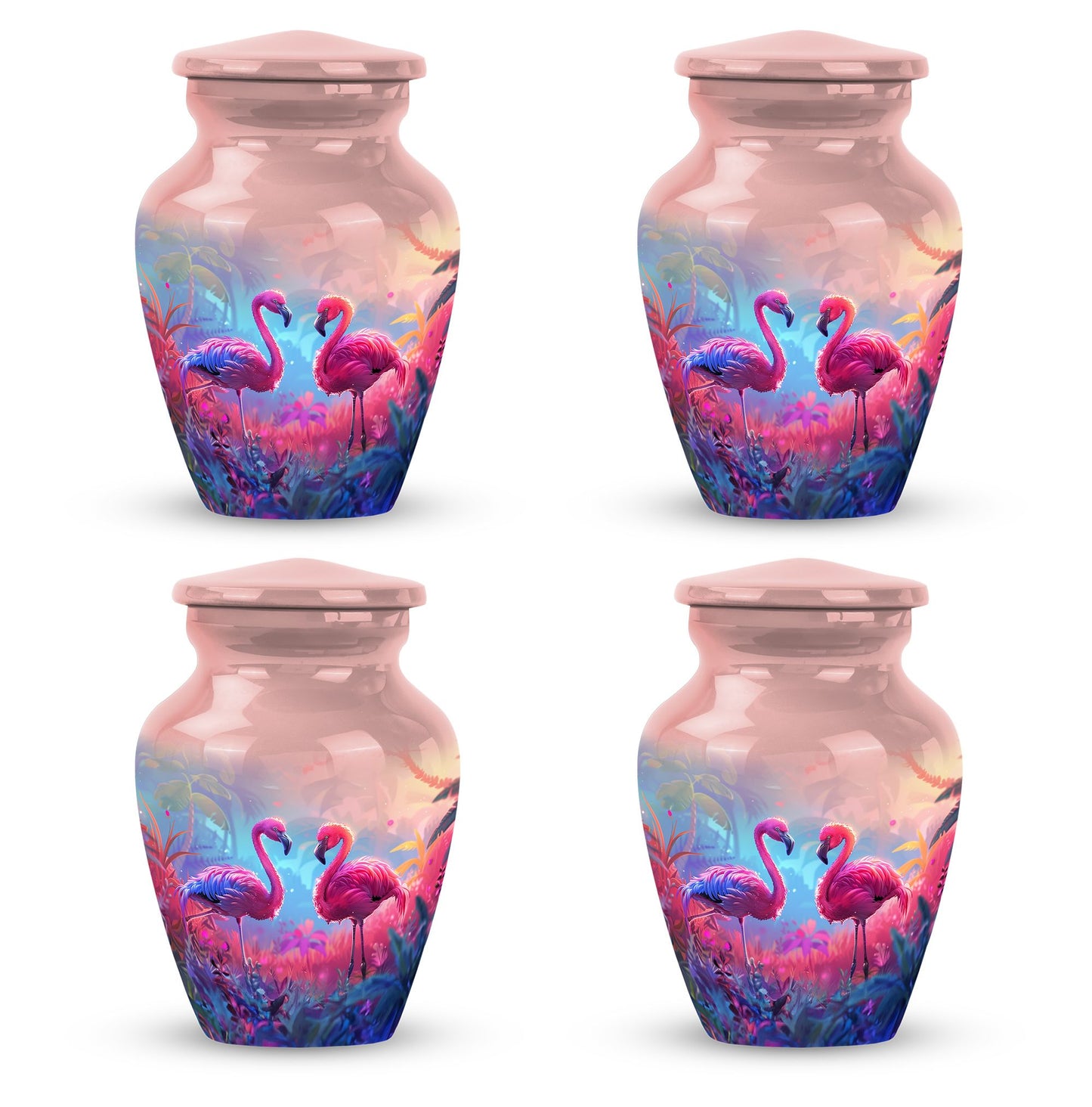 Pink Personalized Bird Cremation Urn for Men & Women - 10-inch, 200 cu in - Yatskia