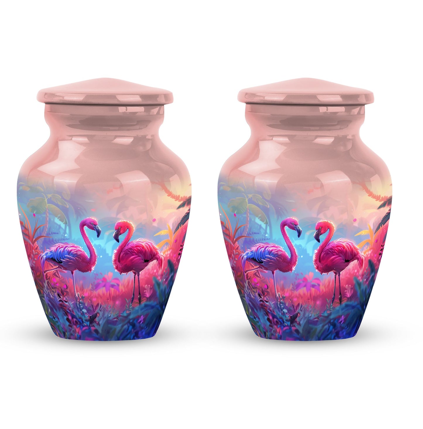 Pink Personalized Bird Cremation Urn for Men & Women - 10-inch, 200 cu in - Yatskia