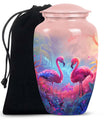Pink Flamingo Cremation Urn For Human Ashes For Men & Women