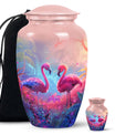 Pink Flamingo Cremation Urn For Human Ashes For Men & Women