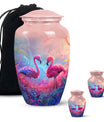 Pink Flamingo Cremation Urn For Human Ashes For Men & Women