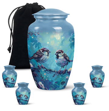 Large Urn With 4 Keepsake Urn