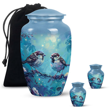 Large Urn With 2 Keepsake Urn