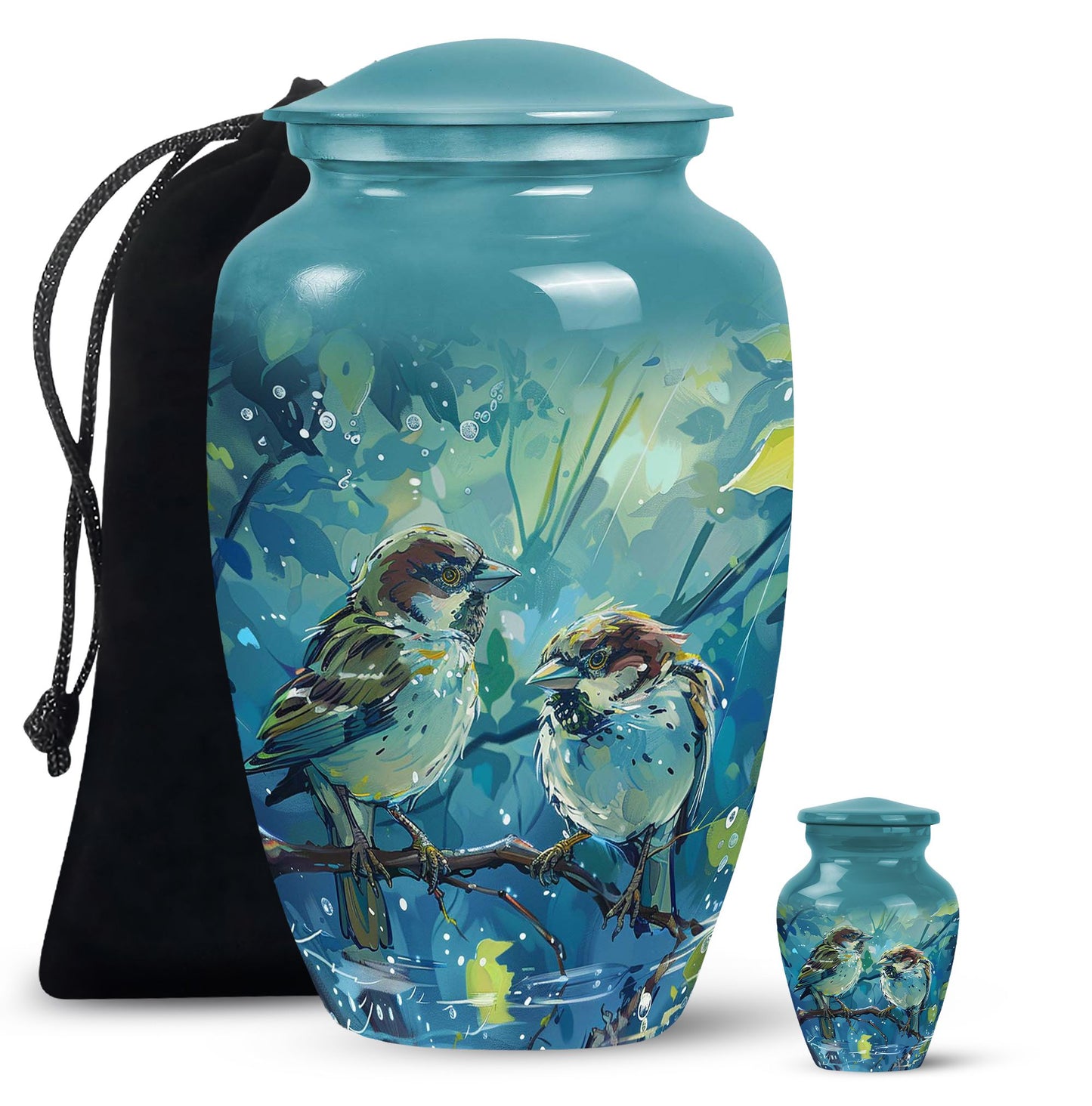 Personalized Bird Cremation Urn for Adults - 10-inch, 200 cu in - Yatskia