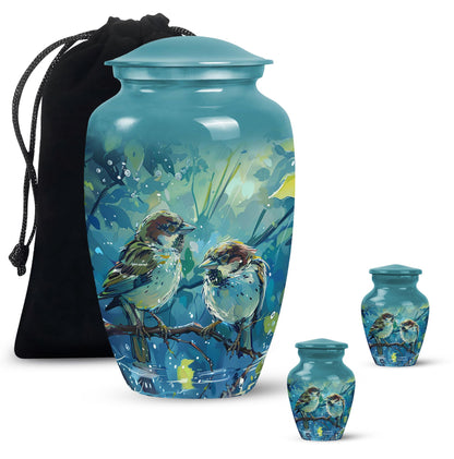 Personalized Bird Cremation Urn for Adults - 10-inch, 200 cu in - Yatskia