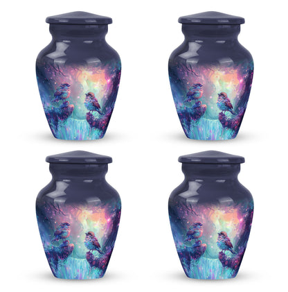 Colorful Personalized Bird Cremation Urn for Mom - 10-inch, 200 cu in - Yatskia