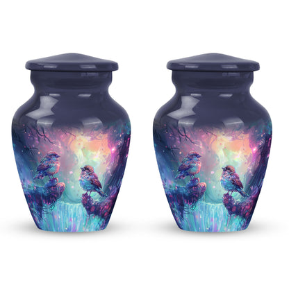 Colorful Personalized Bird Cremation Urn for Mom - 10-inch, 200 cu in - Yatskia