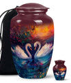 Sunset Swan Cremation Urn for Human Ashes - Urn For Men & Women