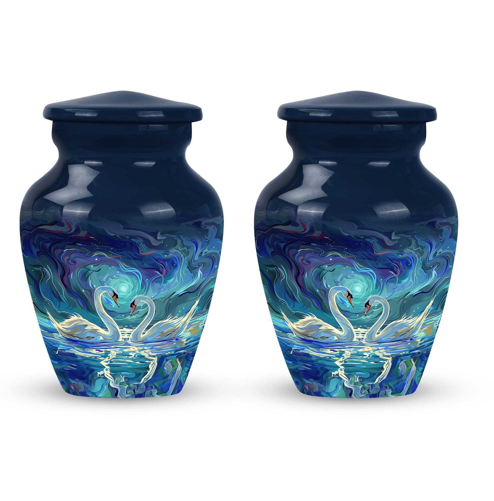 Swans Moonlight Cremation Urn for Human Ashes - Large Urn For Ashes