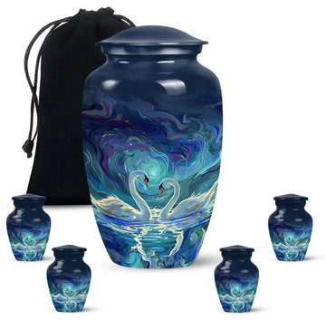 Large Urn With 4 Keepsake Urn