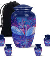 Dual Swan Cremation Urns For Human Ashes - Mini Urn Set For Ashes