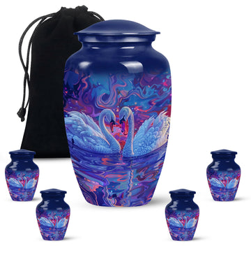 Large Urn With 4 Keepsake Urn