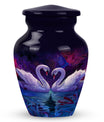 Dual Swan Cremation Urns For Human Ashes - Burial Urns For Adult