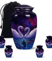 Dual Swan Cremation Urns For Human Ashes - Burial Urns For Adult