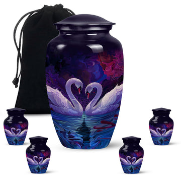 Large Urn With 4 Keepsake Urn
